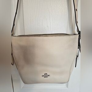 Coach Off-White Leather Crossbody Dufflette 21377
